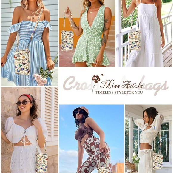 Cute Crossbody Purse Cell Phone Bags for Women - Leather Cellphone Wallet Purse - Picture 6 of 6